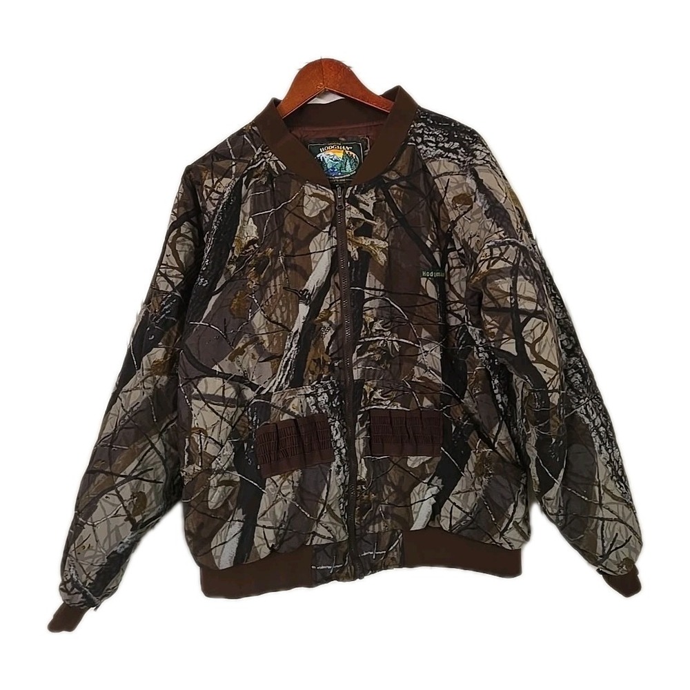 Vintage Hodgman Jacket Mens XL 90s Camo Hunting Bomber Puffer‎ Coat Outdoor Vtg